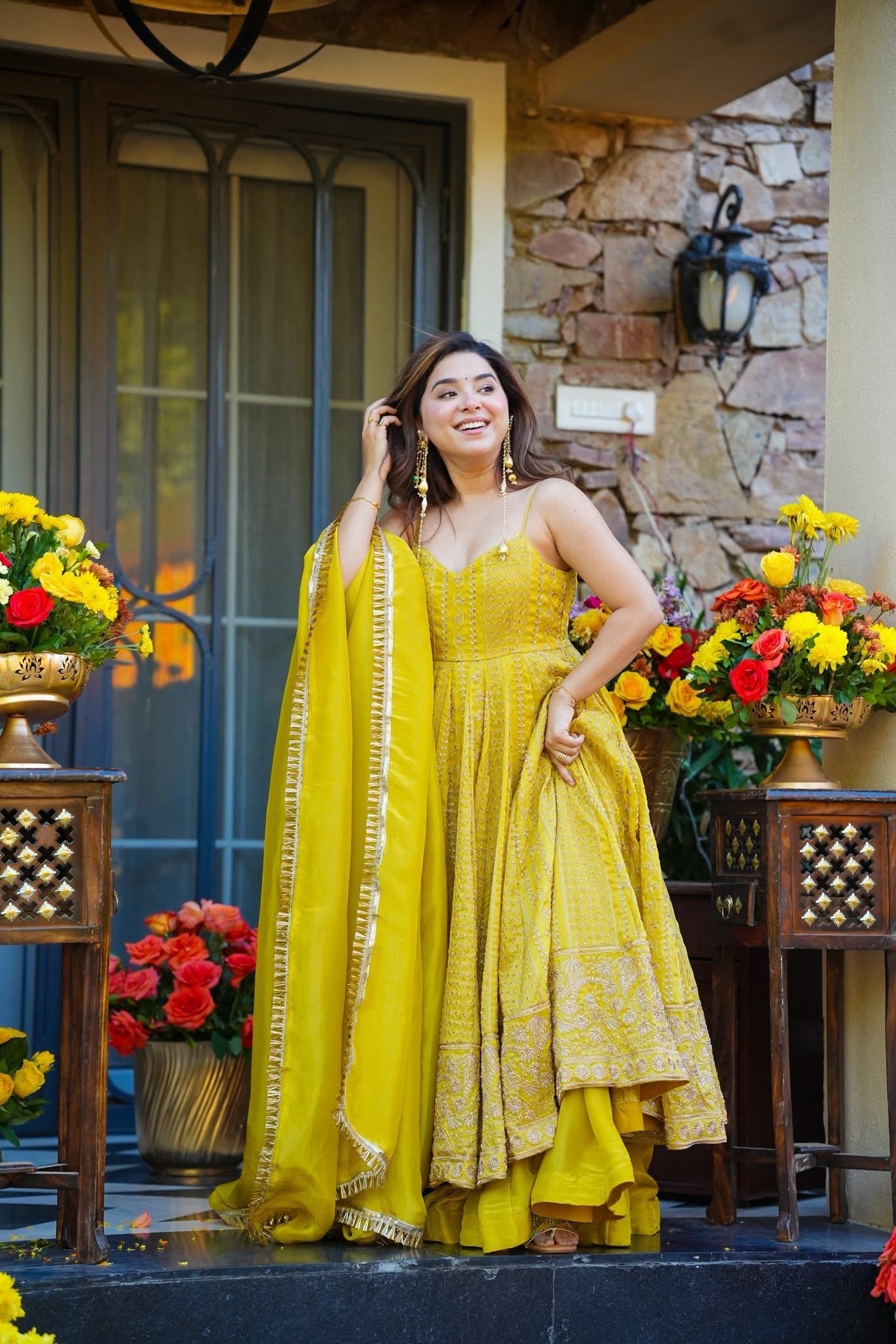 Premium Organza Anarkali Suit Set