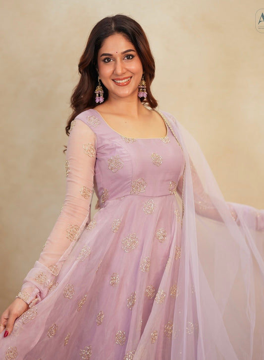 Elira Organza Handwork Anarkali Set ✨🤍