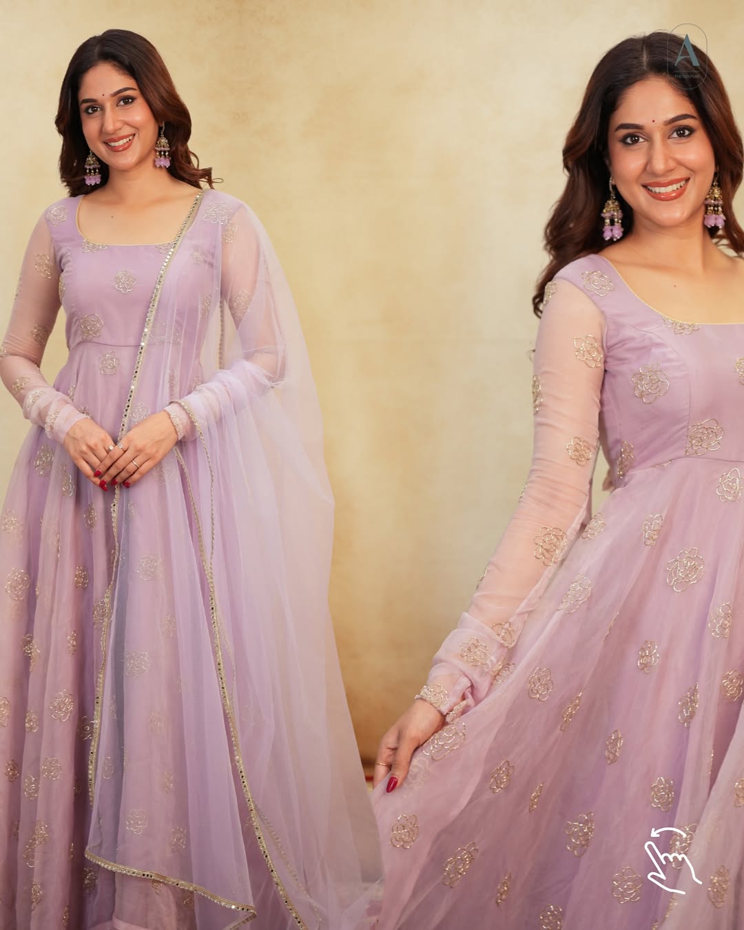 Elira Organza Handwork Anarkali Set ✨🤍