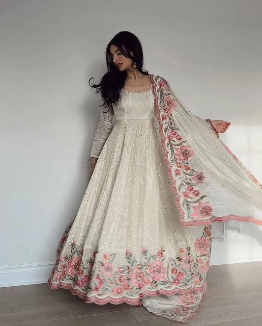 Noorani Heavy Pure Vichitra Silk Gown
