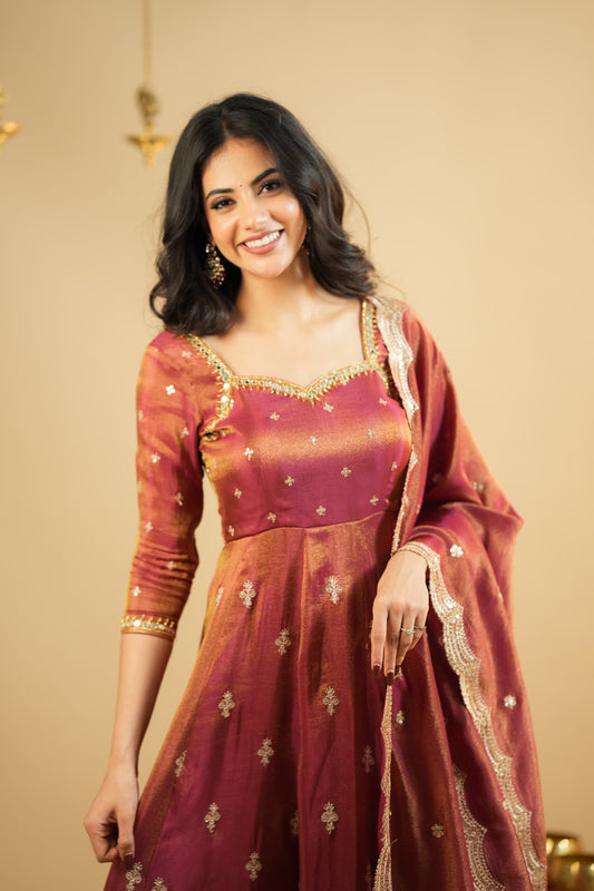 Elegant Embroidered Cosmo Fabric Suit
