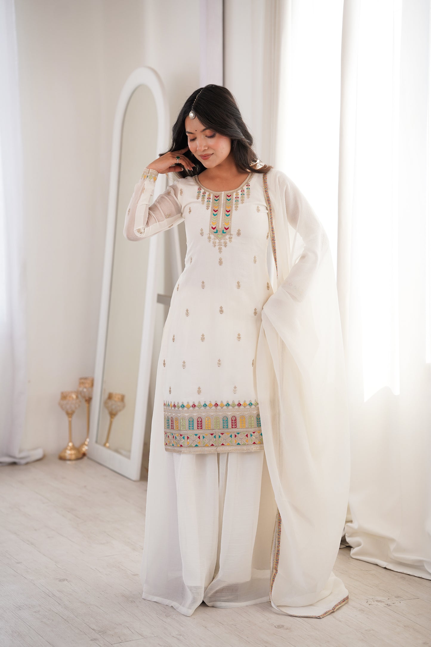 Zareeva Crunchy Silk Sharara Set ✨🌸