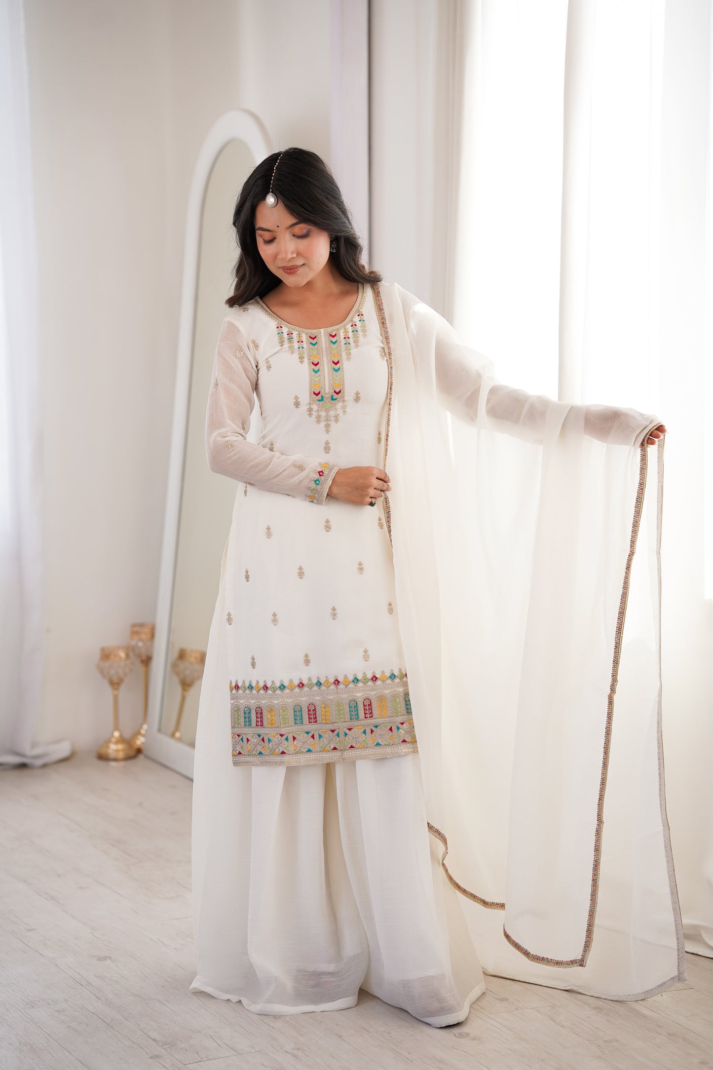Zareeva Crunchy Silk Sharara Set ✨🌸
