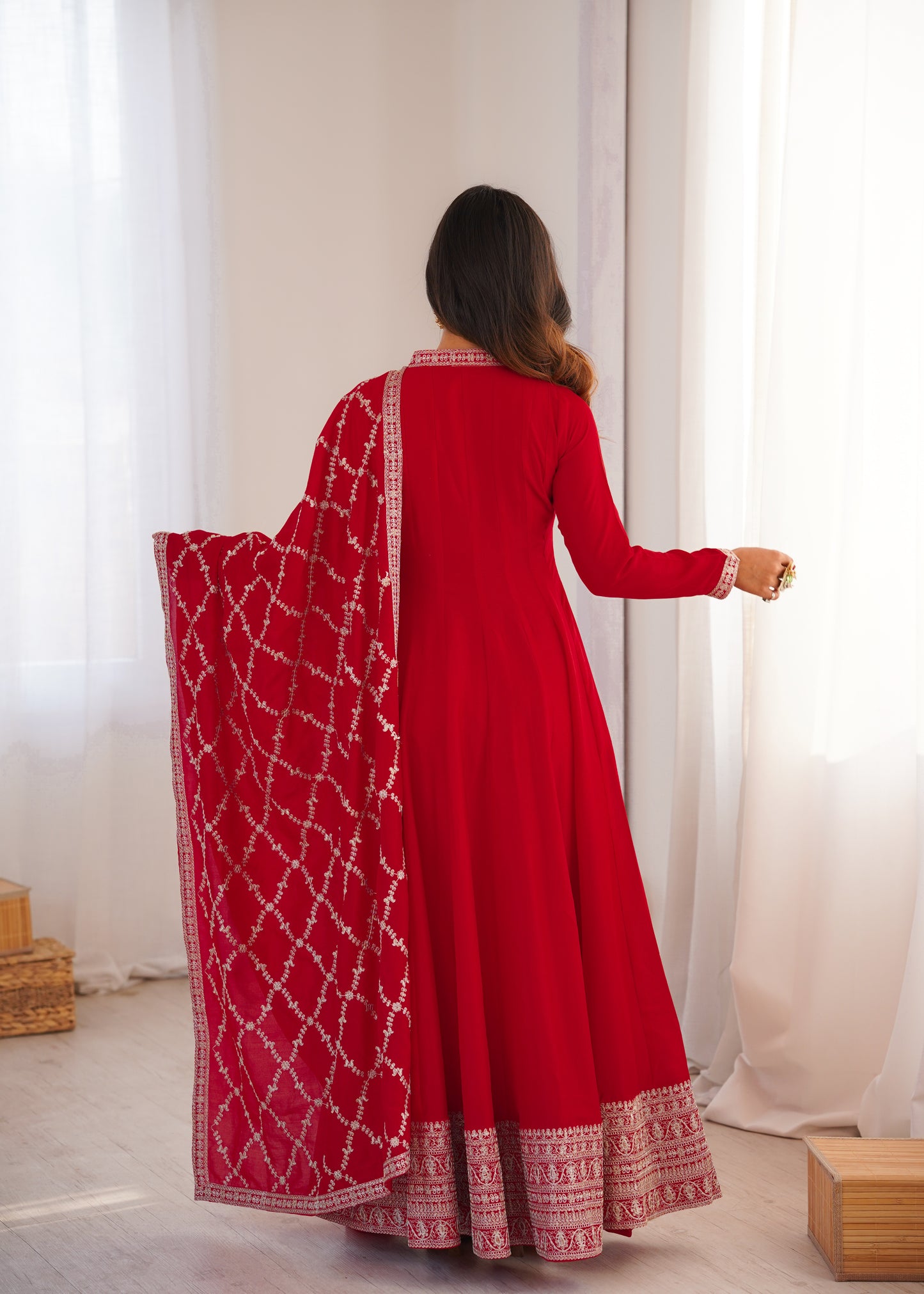 Grand Flare Festive Wear Anarkali Dress 👑