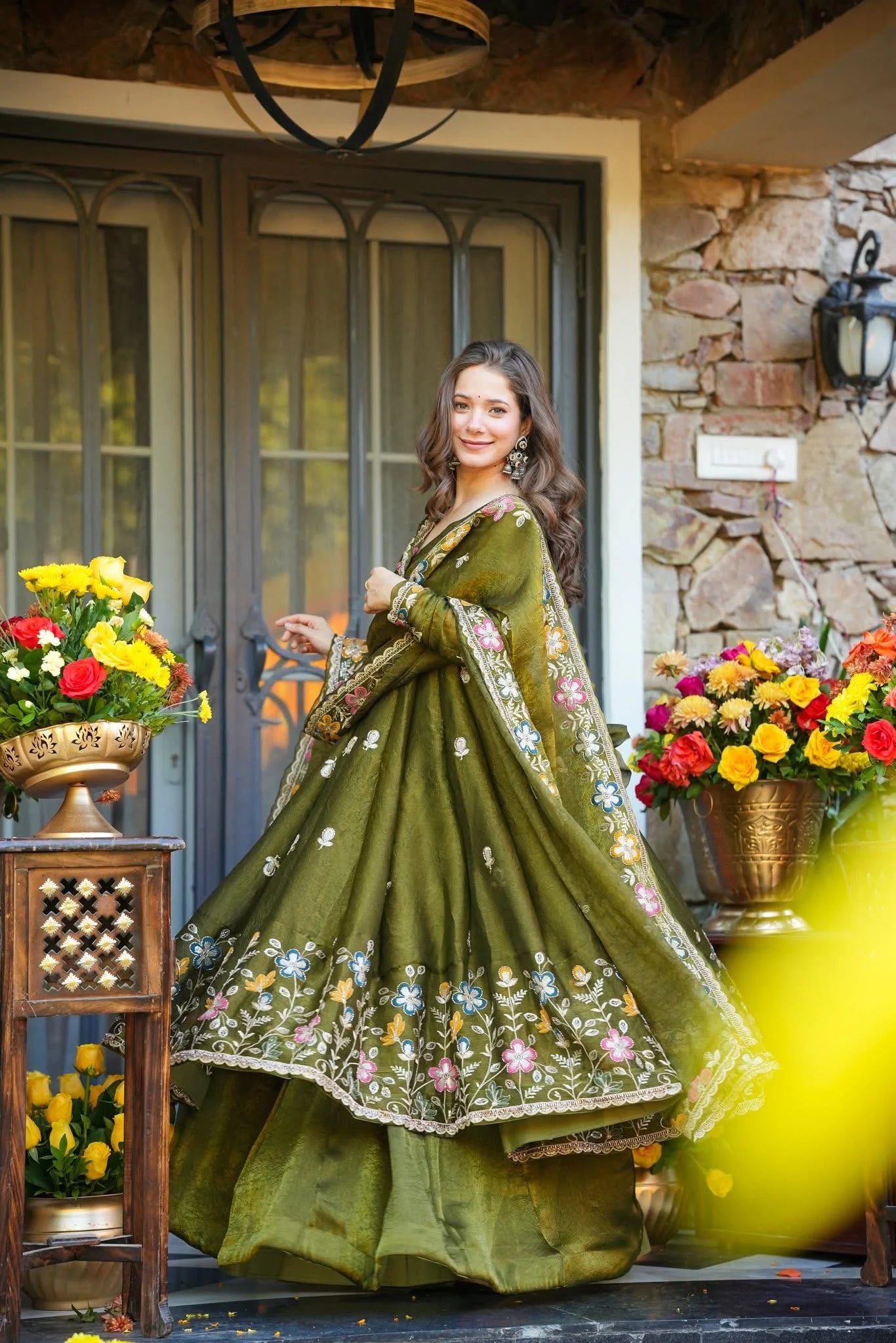 Elegant Soft Crunchy Silk Anarkali Set ✨