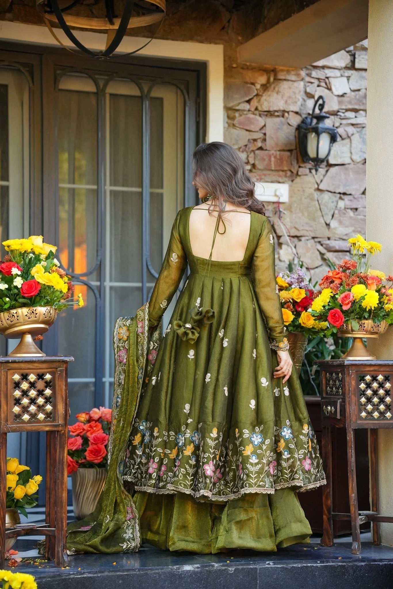 Elegant Soft Crunchy Silk Anarkali Set ✨