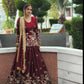 Two Tone Fandy Silk Embroidered Lehenga Set – Designer Party Wear Collection