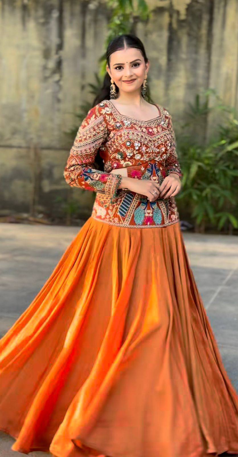 Royal Wedding Wear Chinon Silk Lehenga Choli