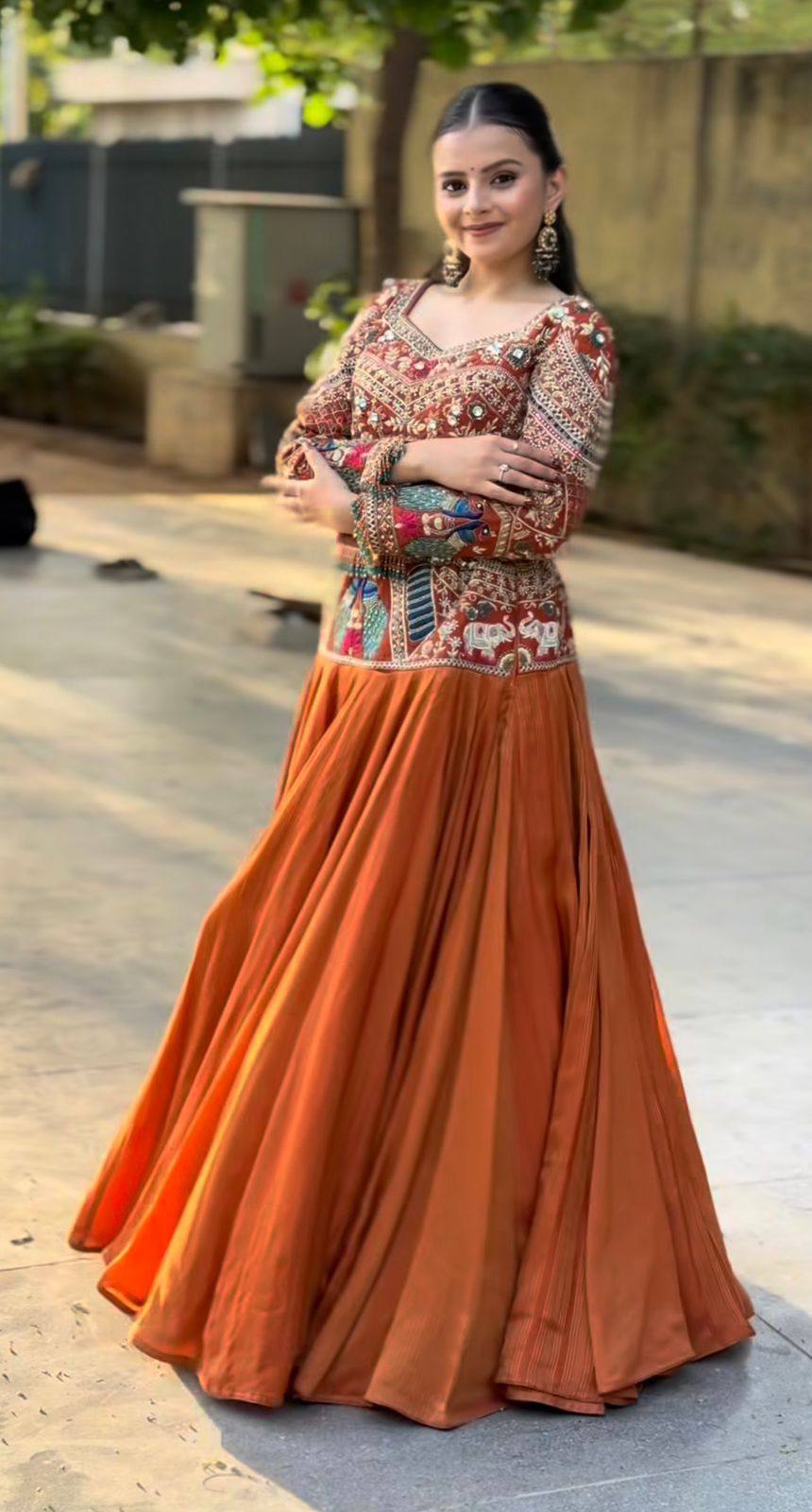 Royal Wedding Wear Chinon Silk Lehenga Choli