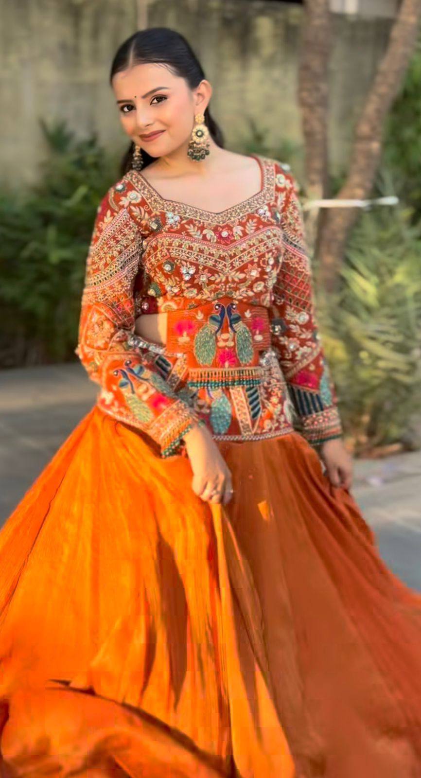Royal Wedding Wear Chinon Silk Lehenga Choli