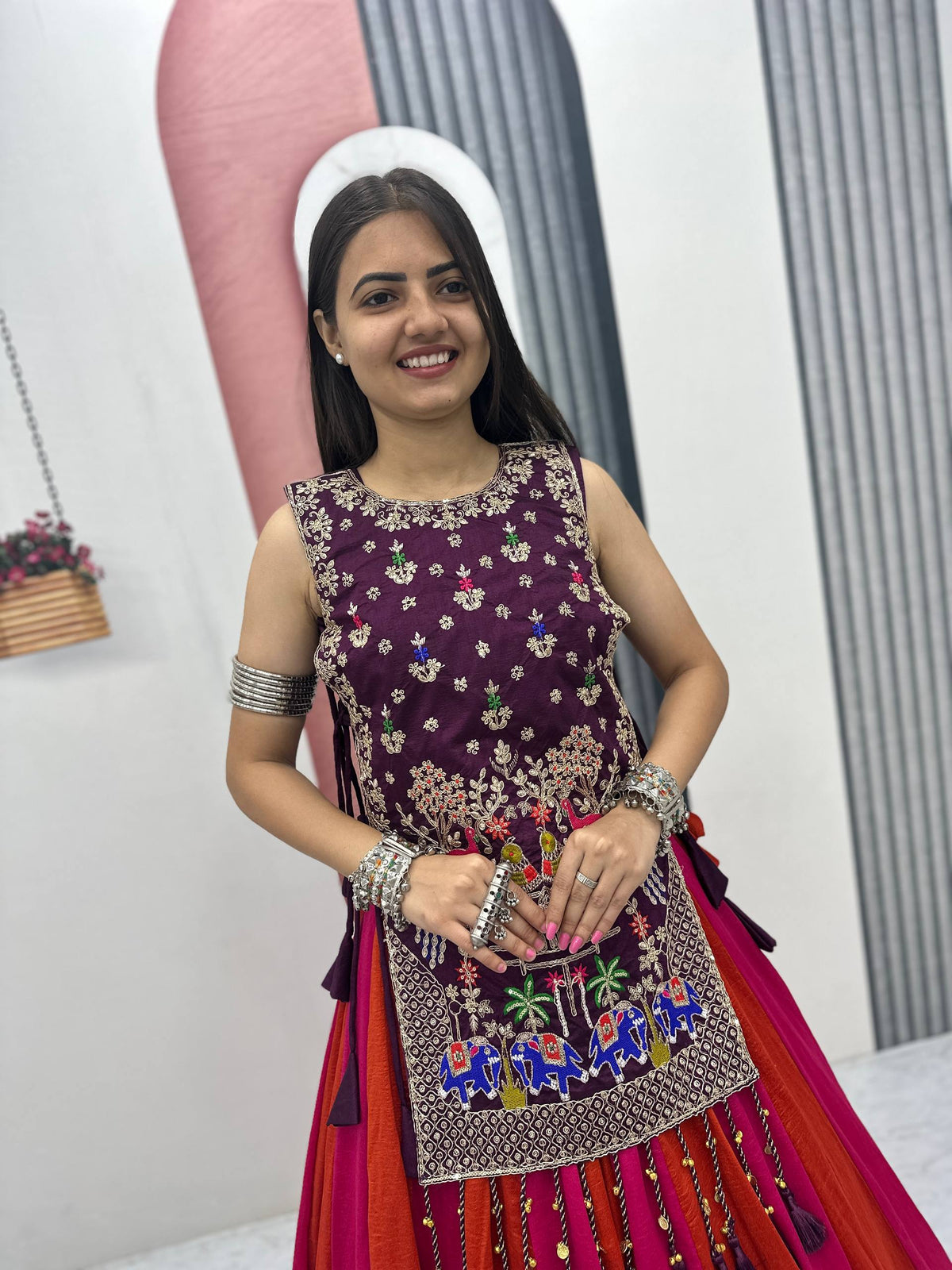 Navratri Special Vichitra Silk Lehenga Choli