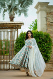 Zariya Multi Print Gown Suit Set ✨🌸