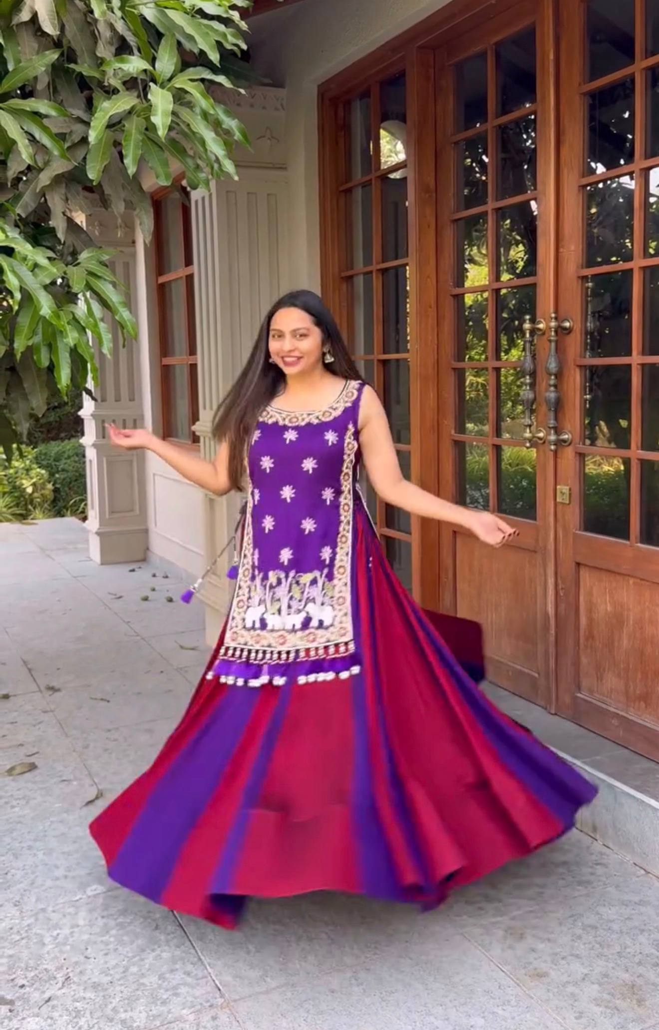 Navratri Special Vichitra Silk Lehenga Choli
