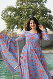 Zarmina Sky Bloom Anarkali Set ✨🌤️