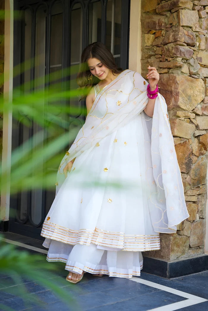 Elowen Ribbon Embroidered Anarkali Set ✨🌸