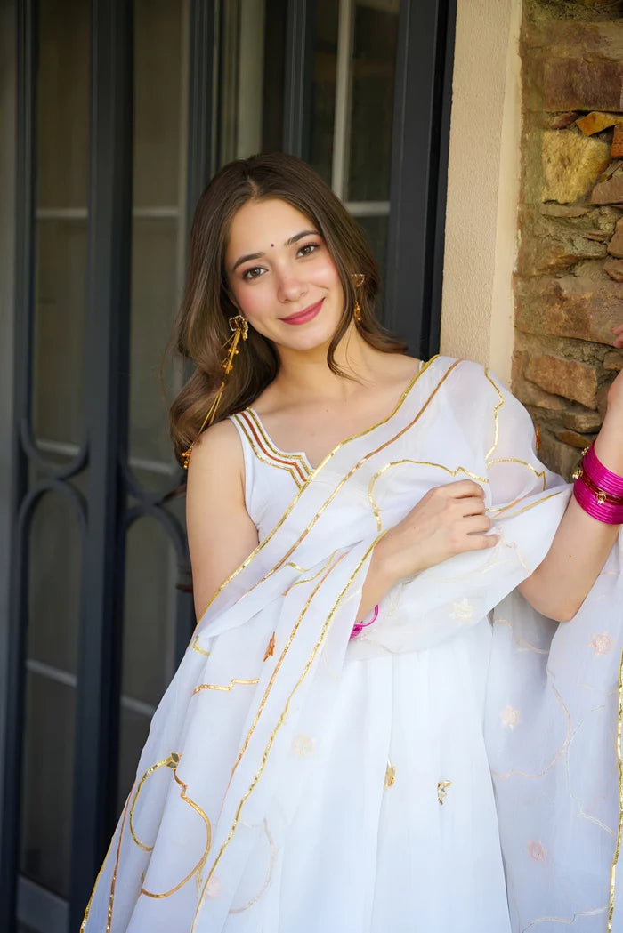 Elowen Ribbon Embroidered Anarkali Set ✨🌸