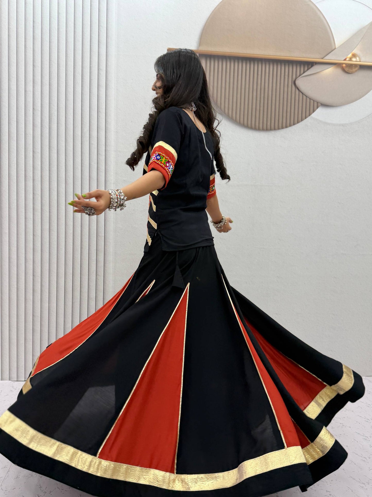NAVRATRI SPECIAL PURE COTTON KEDIYU LEHENGA – 6 METER FLAIR