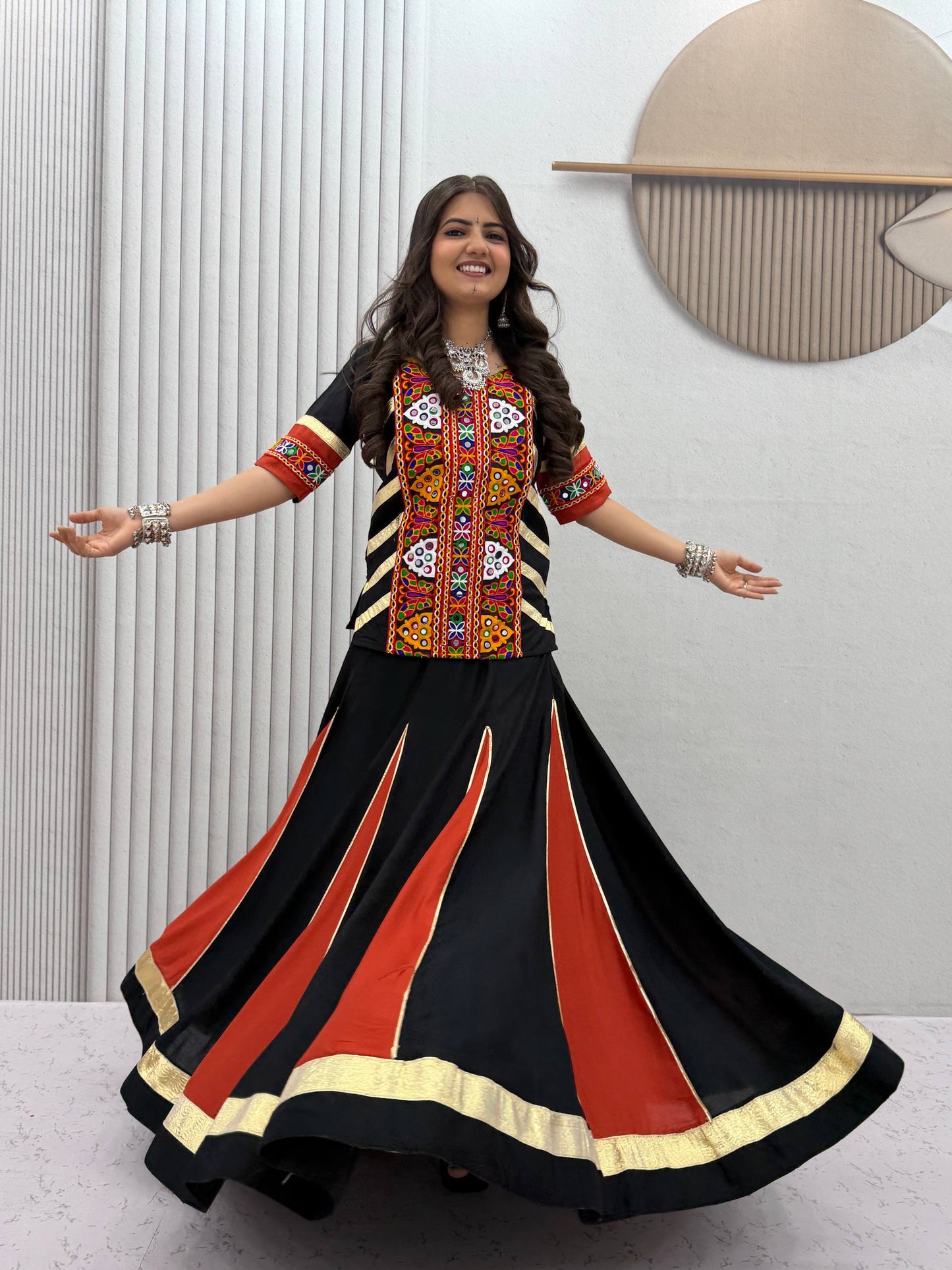NAVRATRI SPECIAL PURE COTTON KEDIYU LEHENGA – 6 METER FLAIR
