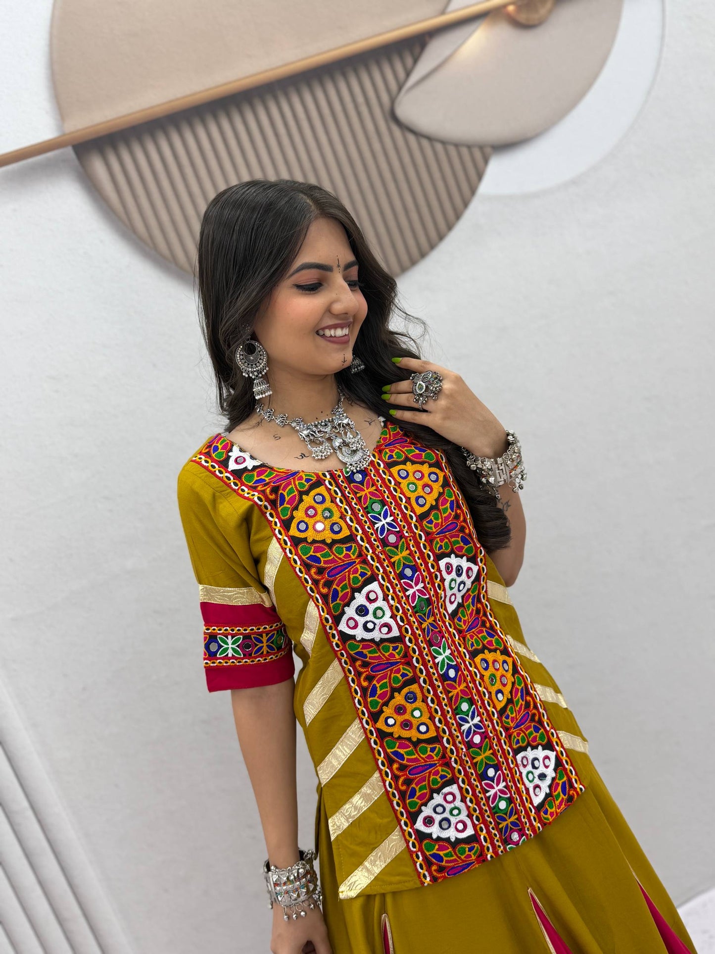 NAVRATRI SPECIAL PURE COTTON KEDIYU LEHENGA – 6 METER FLAIR