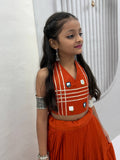 NAVRATRI SPECIAL KIDS LEHENGA CHOLI – MIRROR HANDWORK