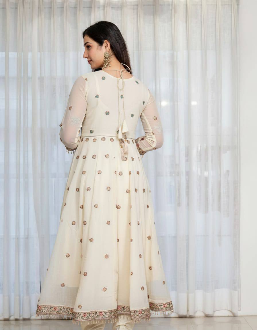 Elegant Faux Blooming Anarkali Suit Set For Women – Wedding &amp; Festive Collection