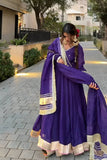 Women’s Purple Festive Wear Anarkali Suit (3 PCS)