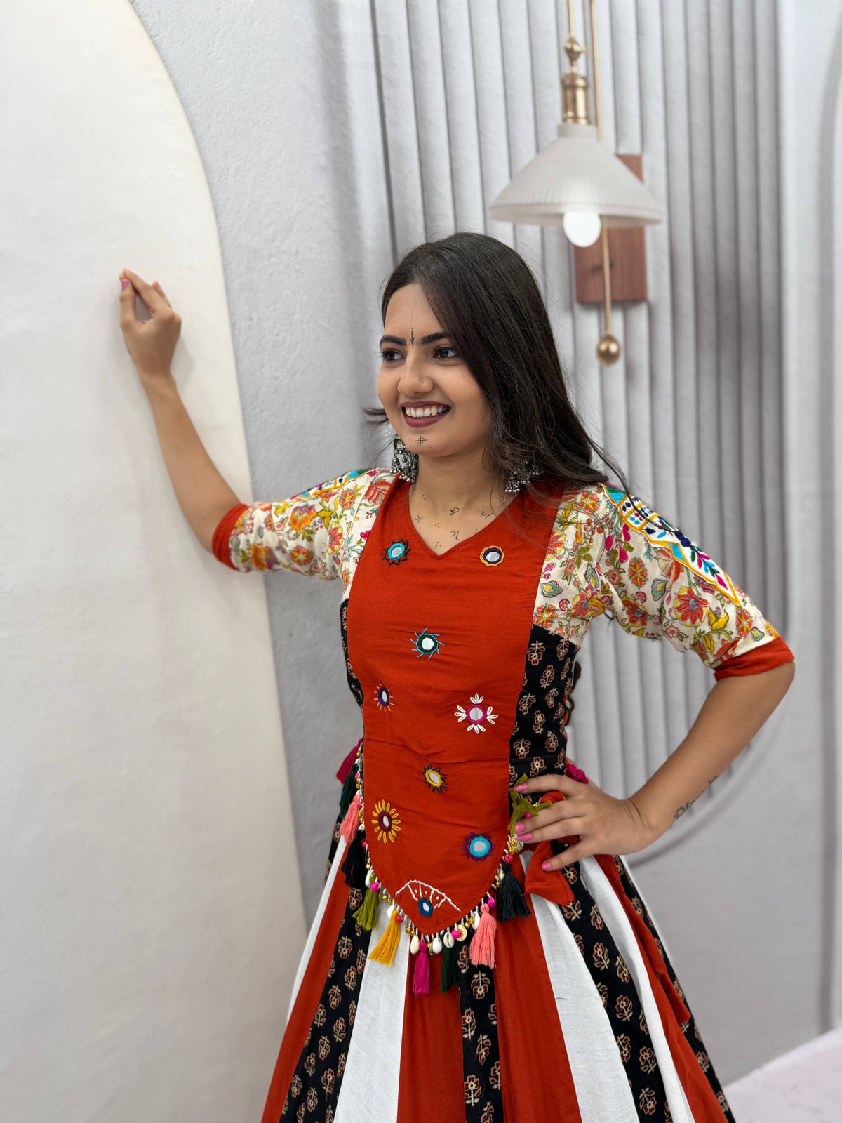 NAVRATRI SPECIAL PURE COTTON KEDIYU LEHENGA – REAL HANDWORK