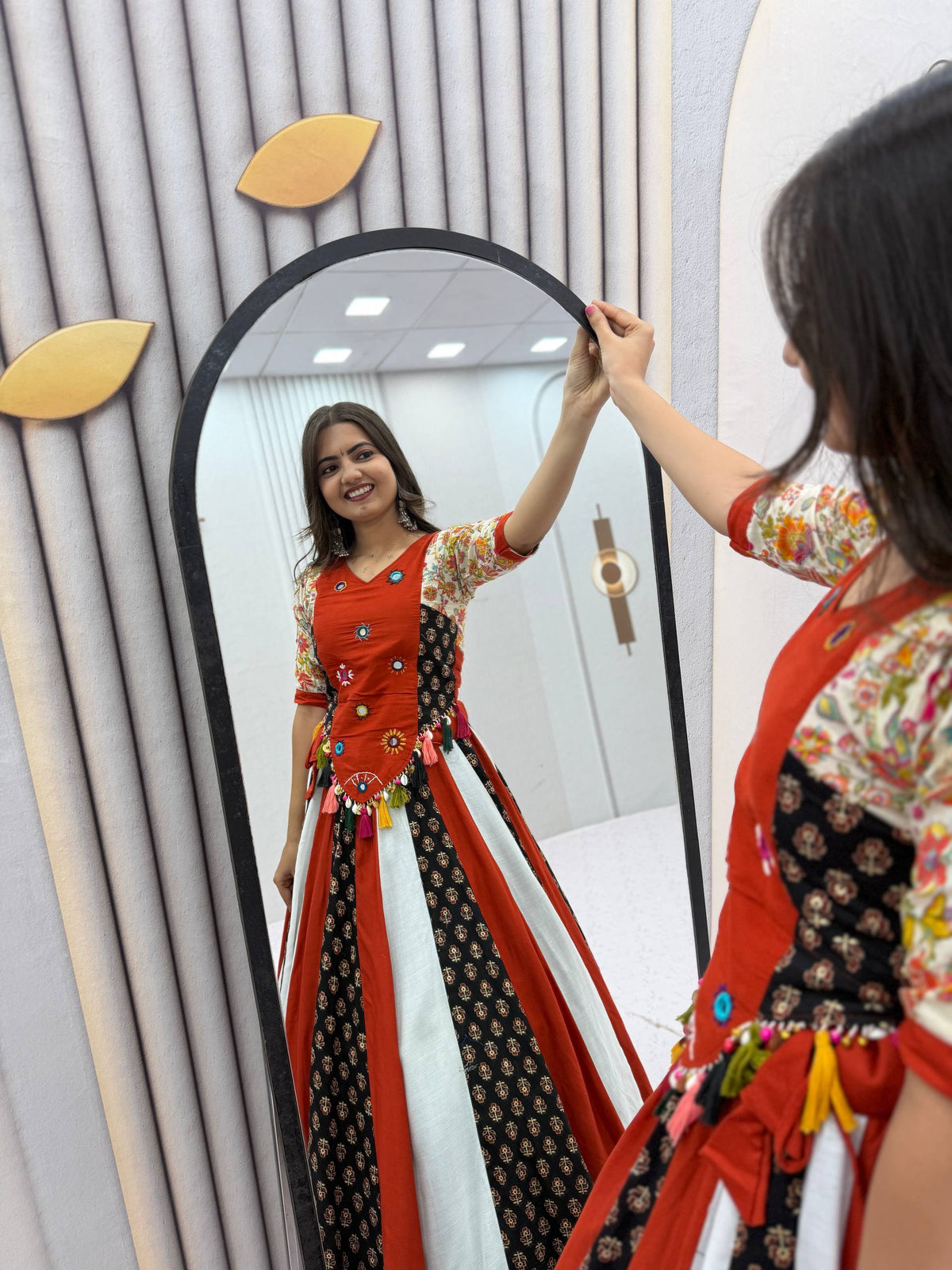 NAVRATRI SPECIAL PURE COTTON KEDIYU LEHENGA – REAL HANDWORK