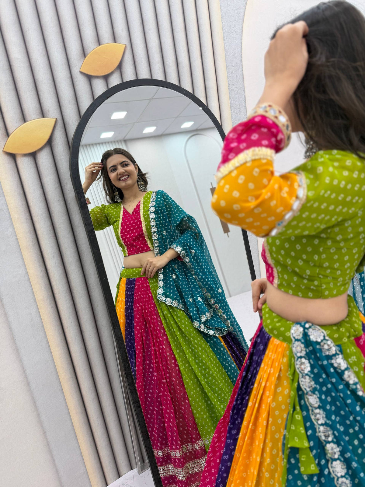 NAVRATRI SPECIAL GEORGETTE LEHENGA CHOLI – 6 METER FLAIR