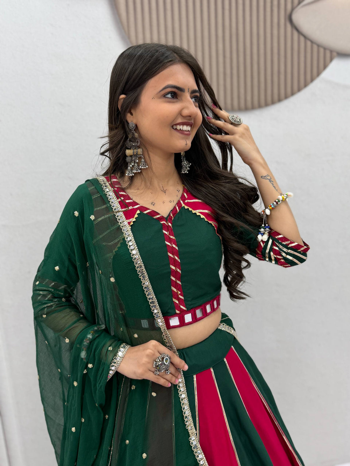 NAVRATRI SPECIAL PURE COTTON LEHENGA CHOLI – REAL HANDWORK