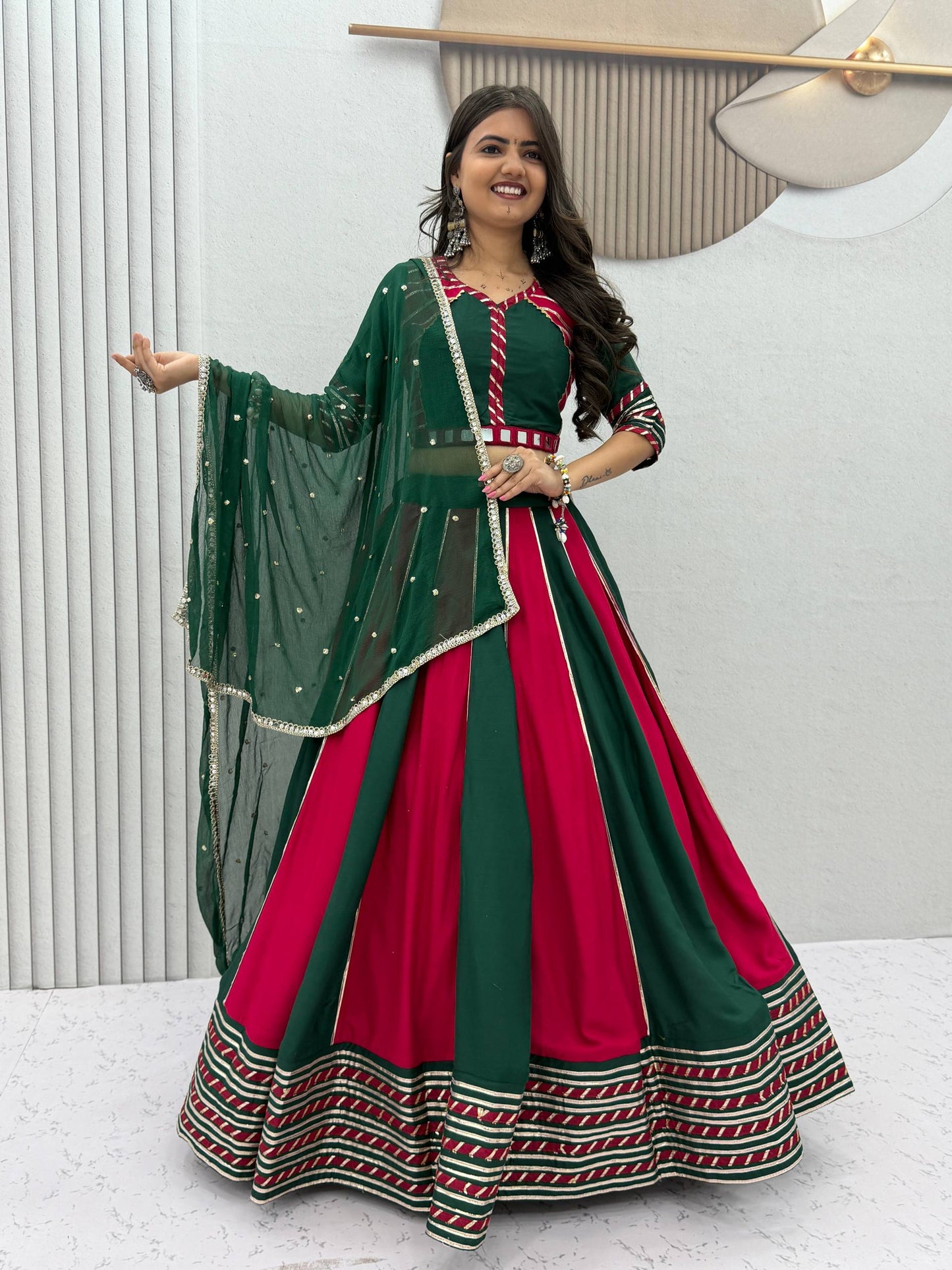NAVRATRI SPECIAL PURE COTTON LEHENGA CHOLI – REAL HANDWORK
