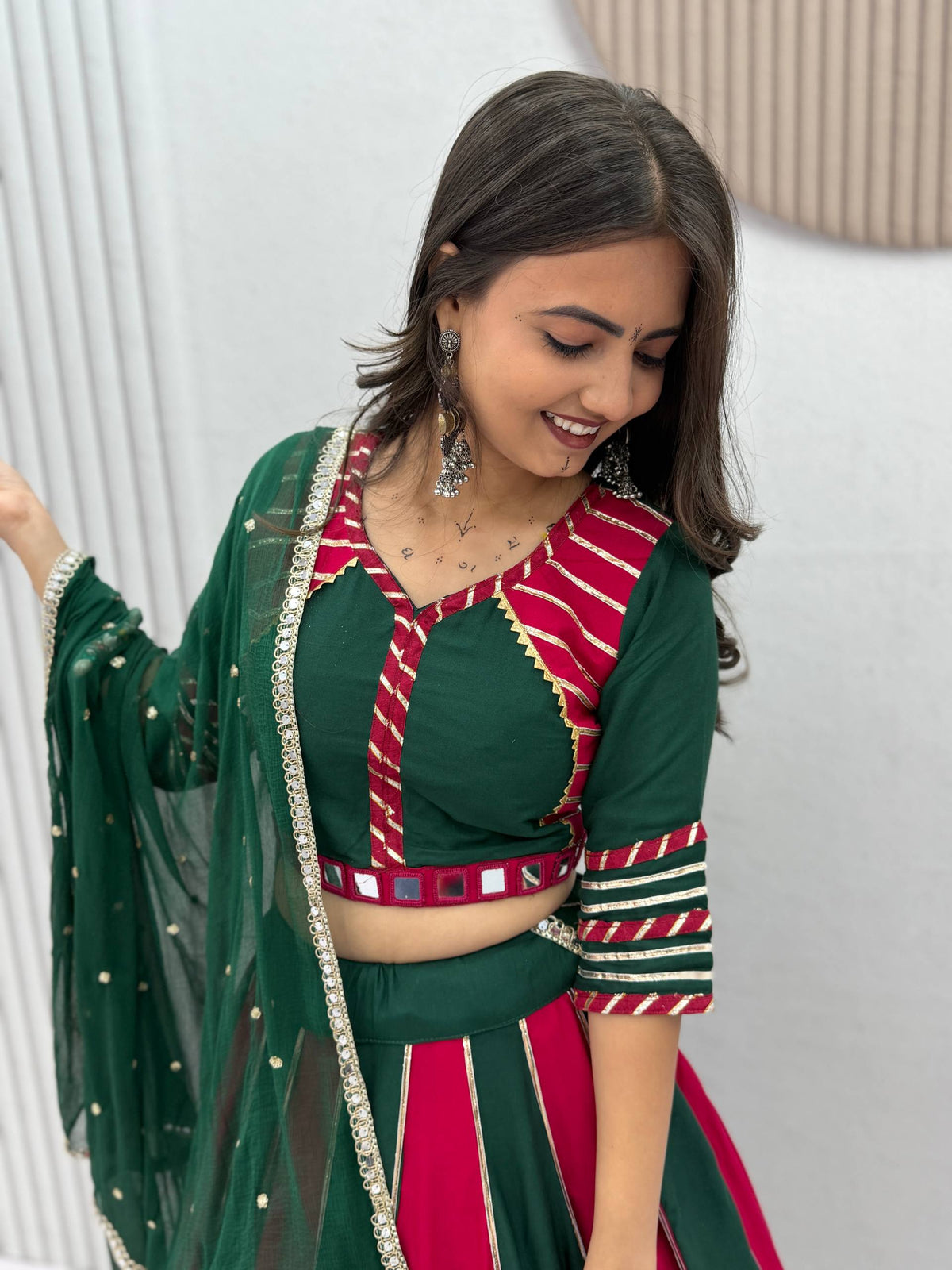NAVRATRI SPECIAL PURE COTTON LEHENGA CHOLI – REAL HANDWORK