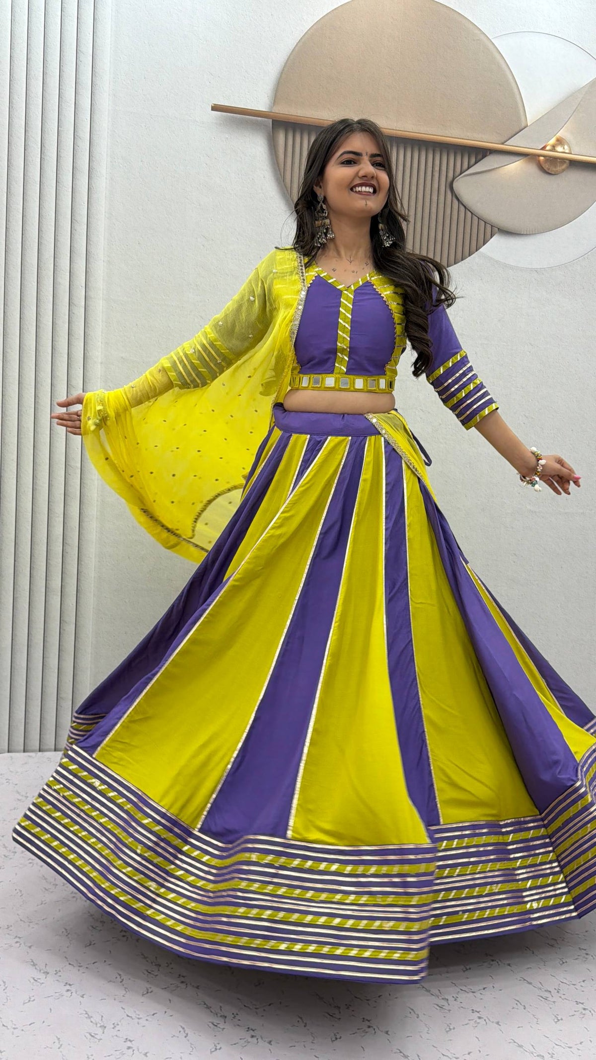 NAVRATRI SPECIAL PURE COTTON LEHENGA CHOLI – REAL HANDWORK