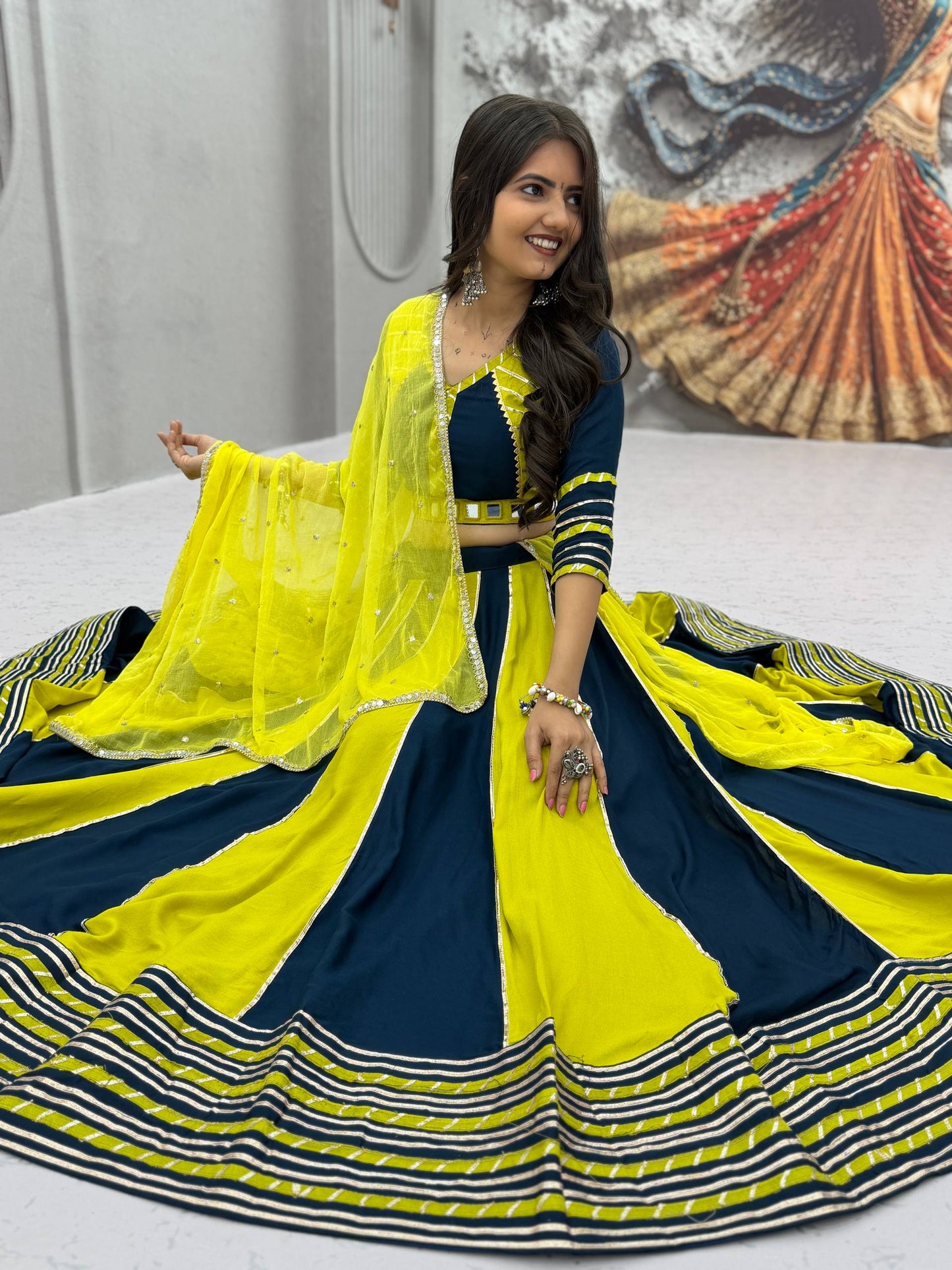 NAVRATRI SPECIAL PURE COTTON LEHENGA CHOLI – REAL HANDWORK