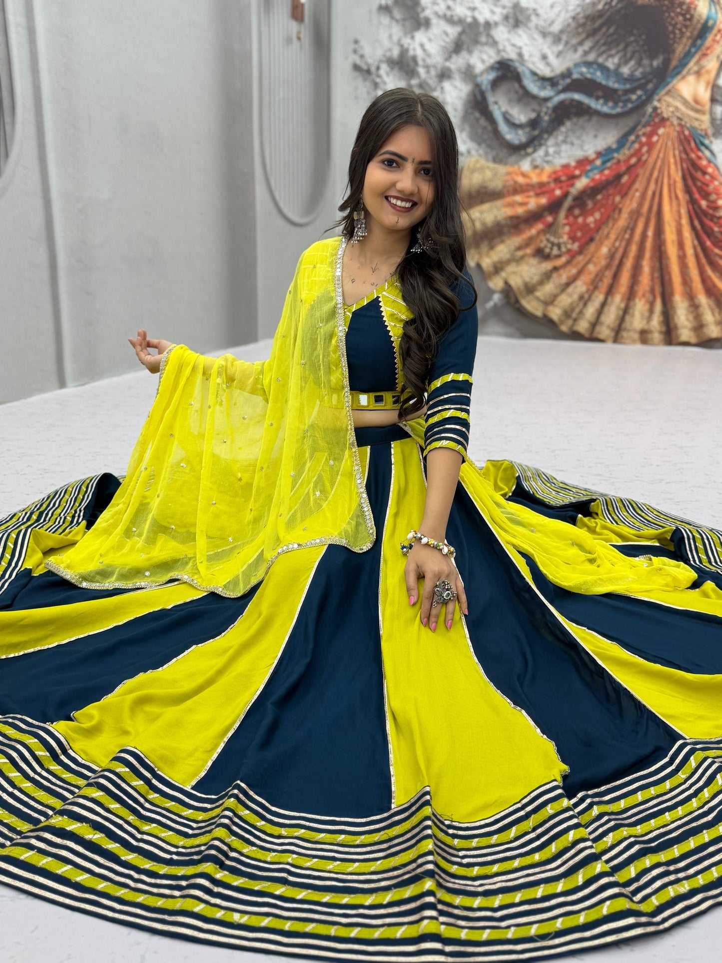 NAVRATRI SPECIAL PURE COTTON LEHENGA CHOLI – REAL HANDWORK