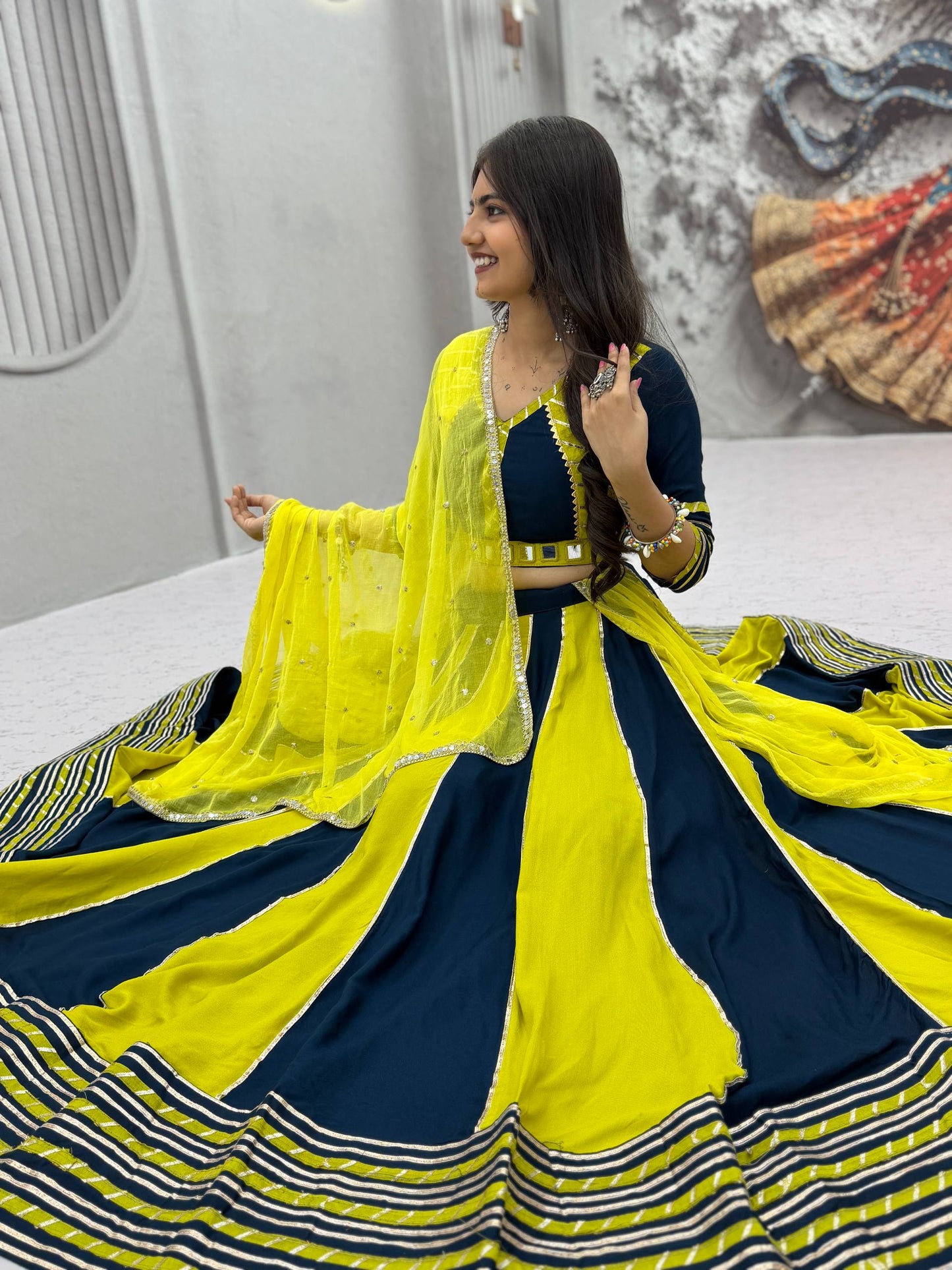 NAVRATRI SPECIAL PURE COTTON LEHENGA CHOLI – REAL HANDWORK