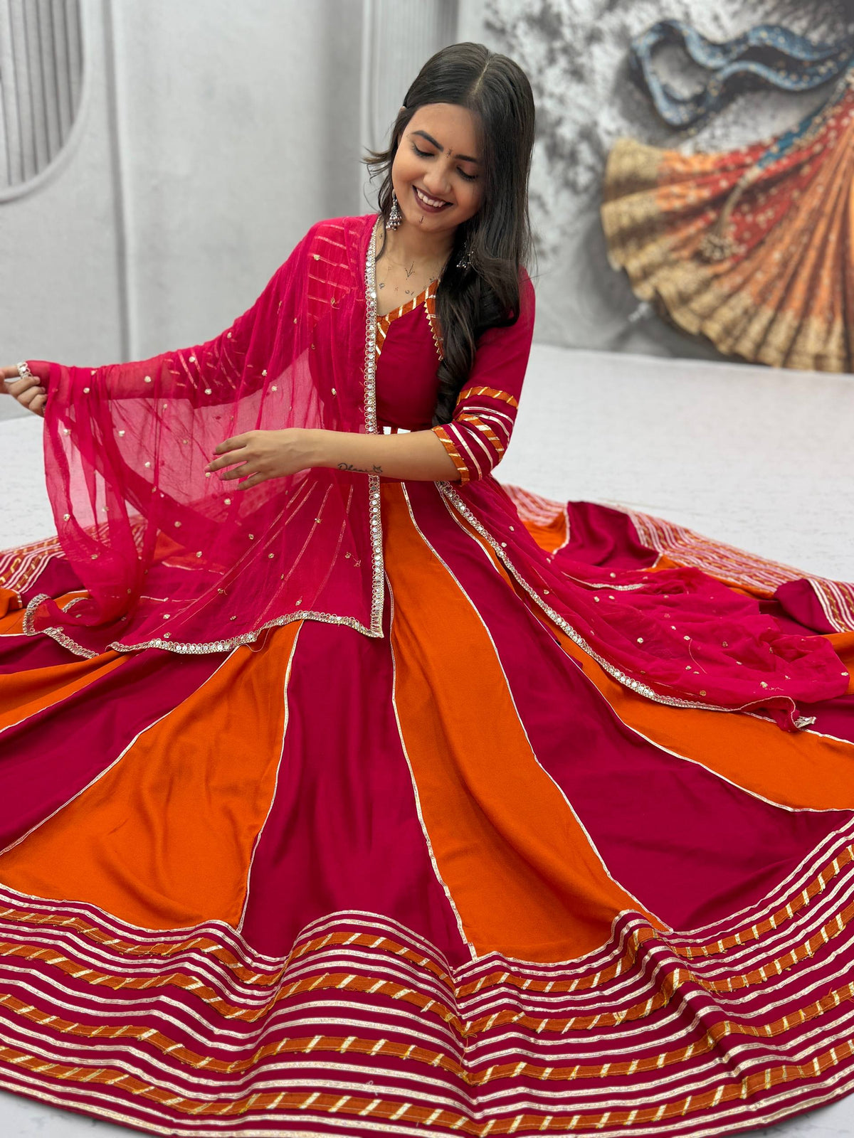 NAVRATRI SPECIAL PURE COTTON LEHENGA CHOLI – REAL HANDWORK