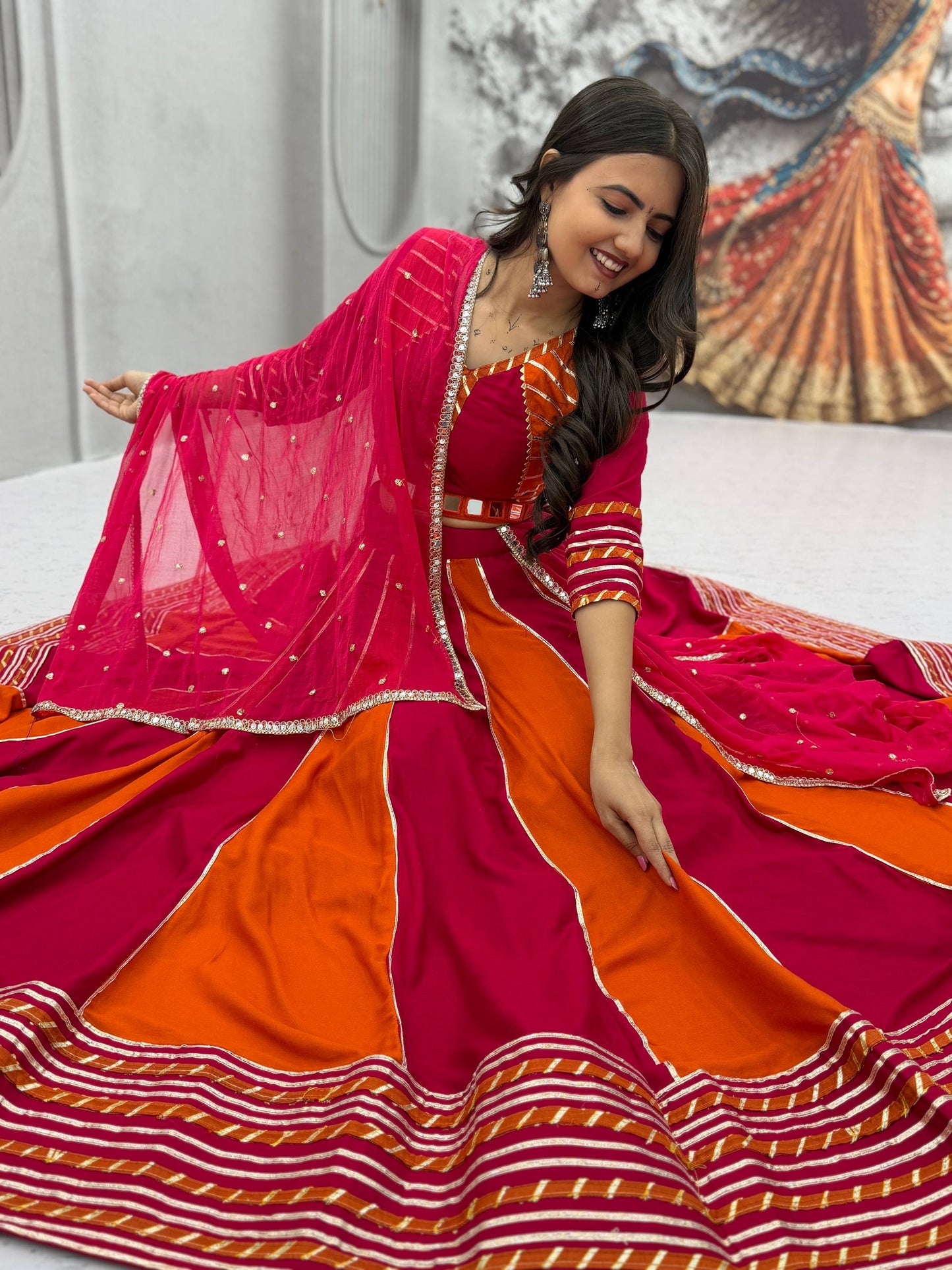 NAVRATRI SPECIAL PURE COTTON LEHENGA CHOLI – REAL HANDWORK