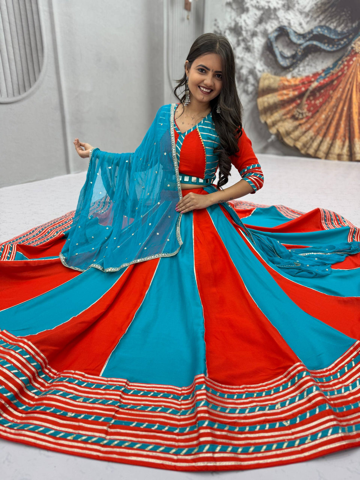 NAVRATRI SPECIAL PURE COTTON LEHENGA CHOLI – REAL HANDWORK