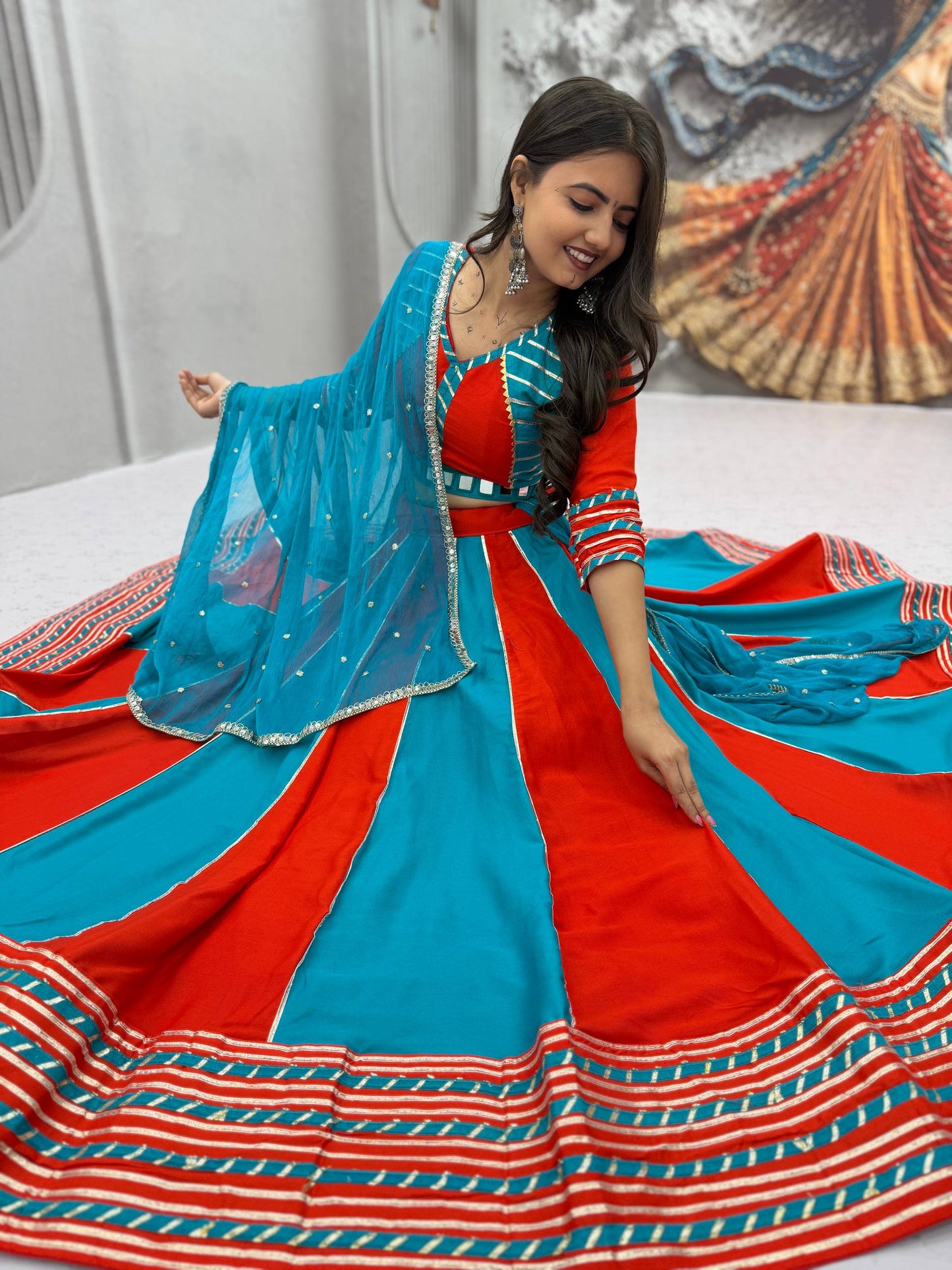 NAVRATRI SPECIAL PURE COTTON LEHENGA CHOLI – REAL HANDWORK