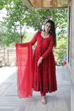 Mehernoor Maroon Sequin Anarkali Set ✨❤️