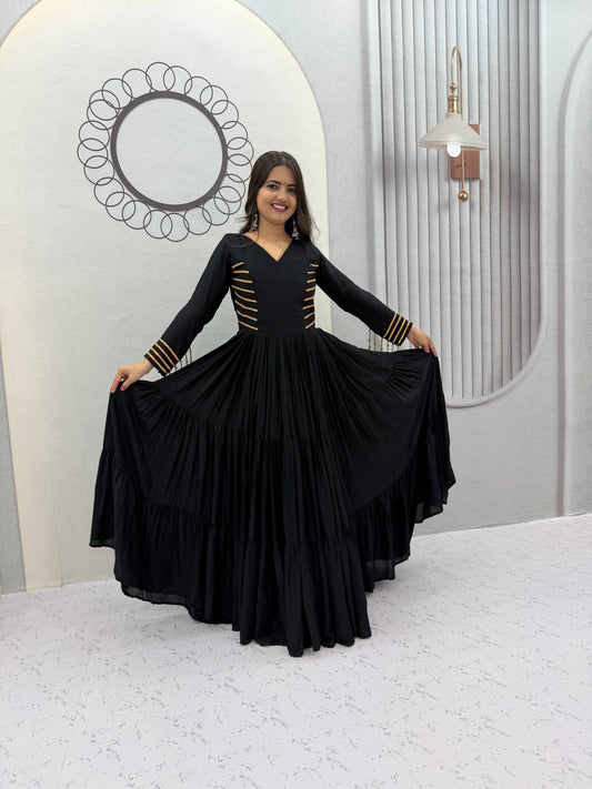NAVRATRI SPECIAL PURE COTTON GOWN – FULLY STITCHED