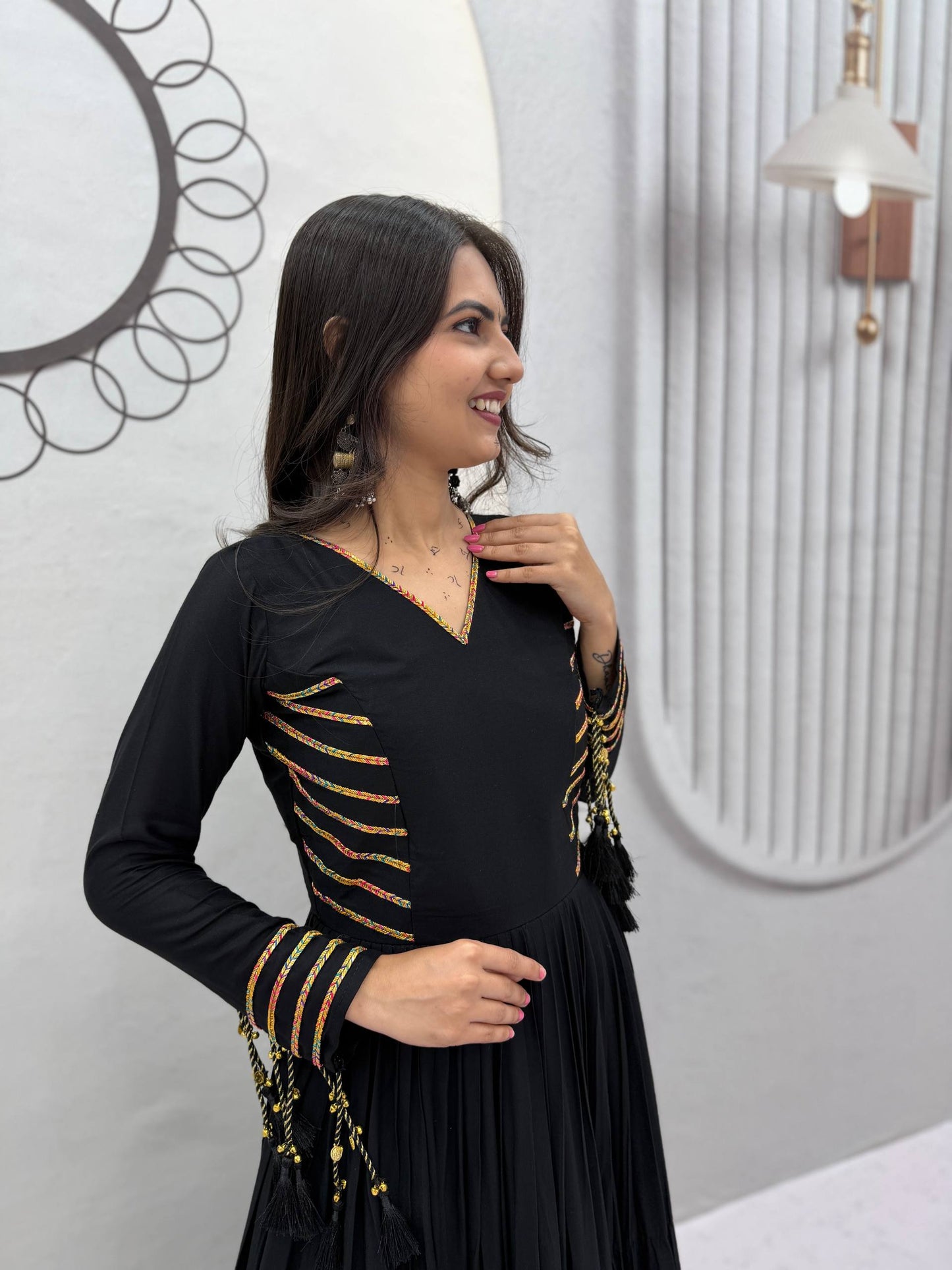 NAVRATRI SPECIAL PURE COTTON GOWN – FULLY STITCHED