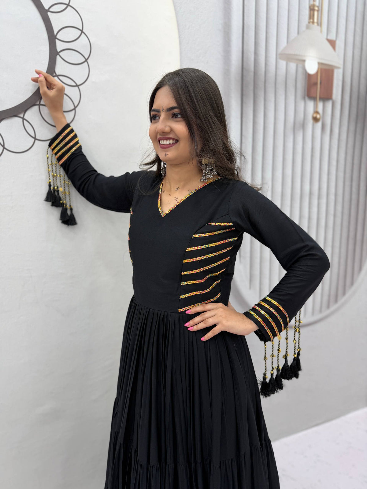 NAVRATRI SPECIAL PURE COTTON GOWN – FULLY STITCHED