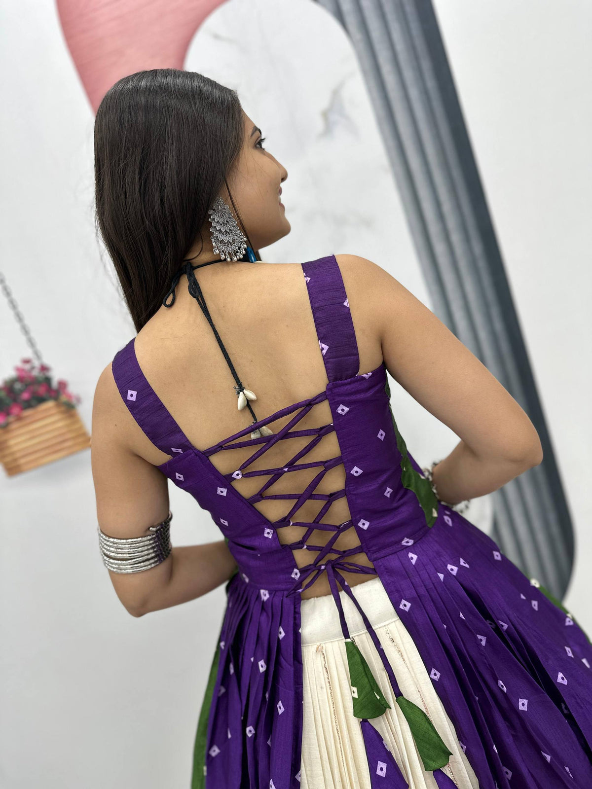 NAVRATRI SPECIAL BANDHEJ LEHENGA CHOLI – 6 METER BIG FLAIR