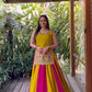 NAVRATRI SPECIAL VICHITRA SILK LEHENGA CHOLI WITH SHRUG