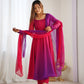Trendy Colorful Fox Georgette Anarkali Suit Set For Women 🌈