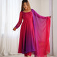Trendy Colorful Fox Georgette Anarkali Suit Set For Women 🌈