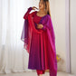 Trendy Colorful Fox Georgette Anarkali Suit Set For Women 🌈