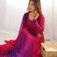 Trendy Colorful Fox Georgette Anarkali Suit Set For Women 🌈